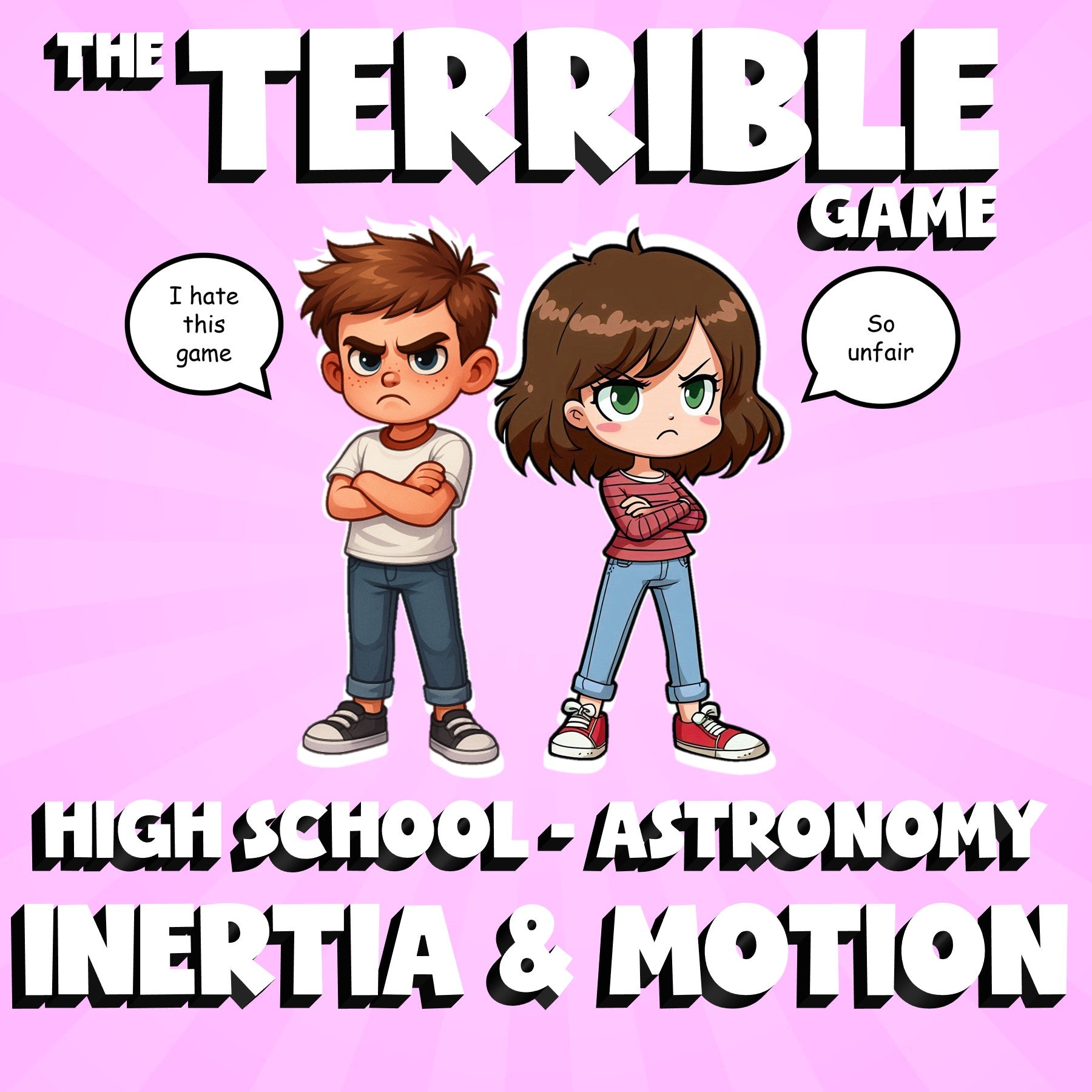 Inertia & Motion THE TERRIBLE GAME - No Prep Astronomy Science Review Activity