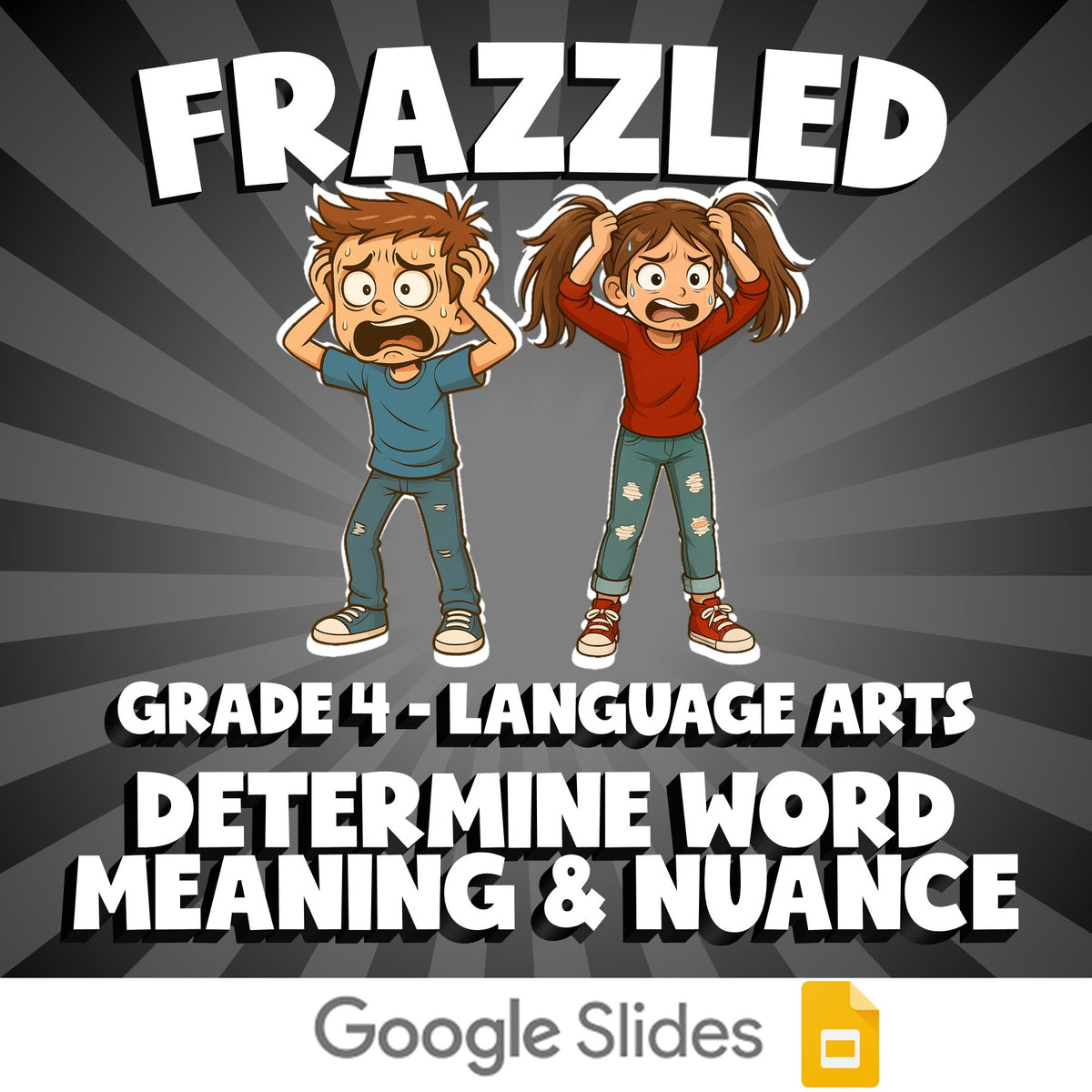 Determine Word Meaning & Nuance FRAZZLED ELA Game - No Prep Grade 4 Review