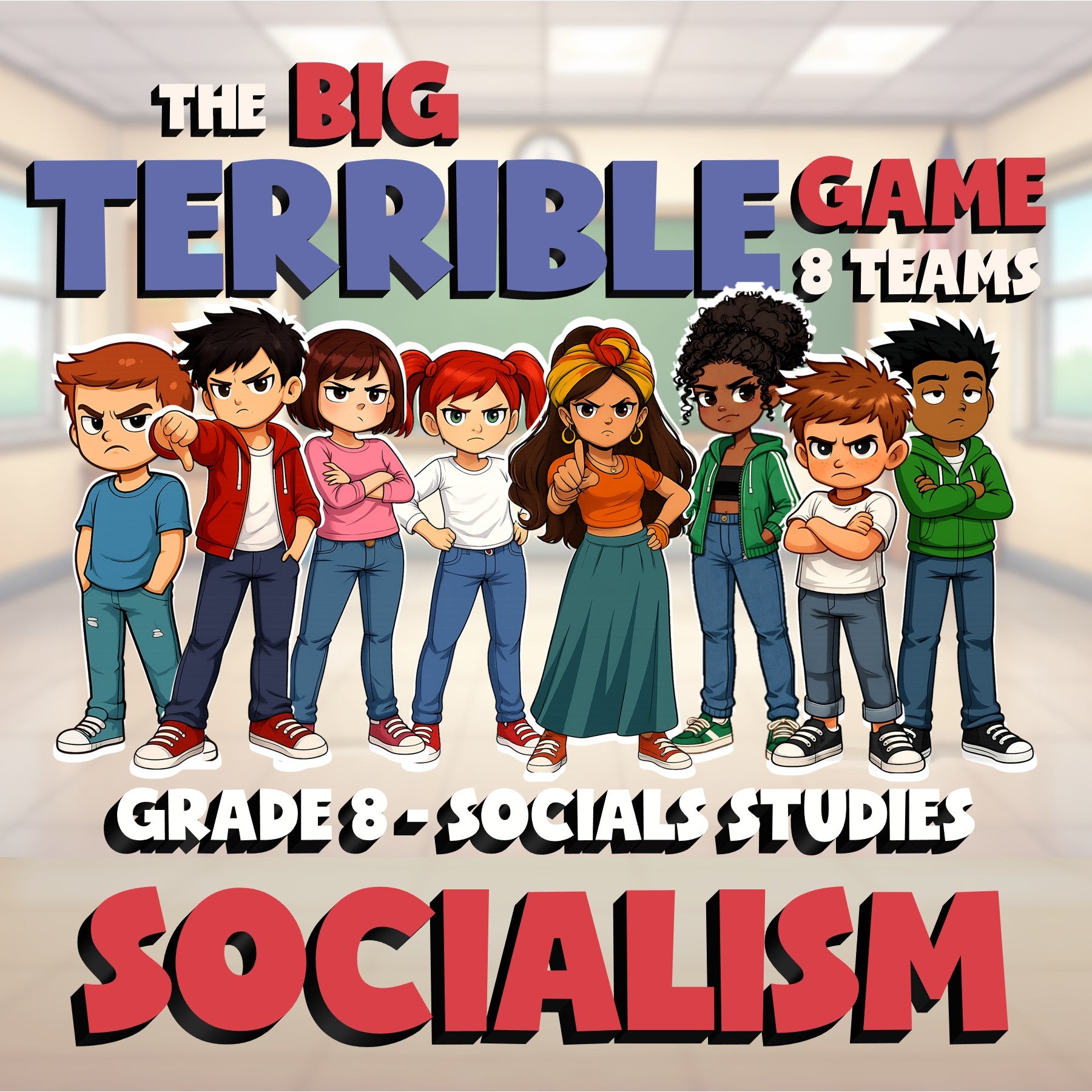 Socialism BIG TERRIBLE GAME - No Prep Grade 8 Socials Review Activity