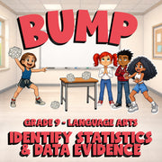 Identify Statistics & Data Evidence BUMP ELA Game - No Prep Grade 9 Review