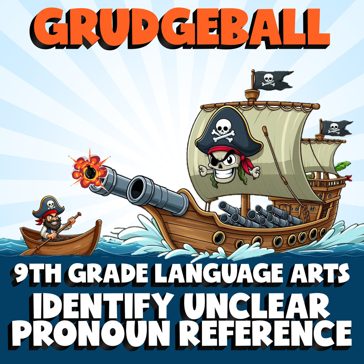 Identify Unclear Pronoun Reference GRUDGEBALL ELA Game - No Prep Grade 9 Review
