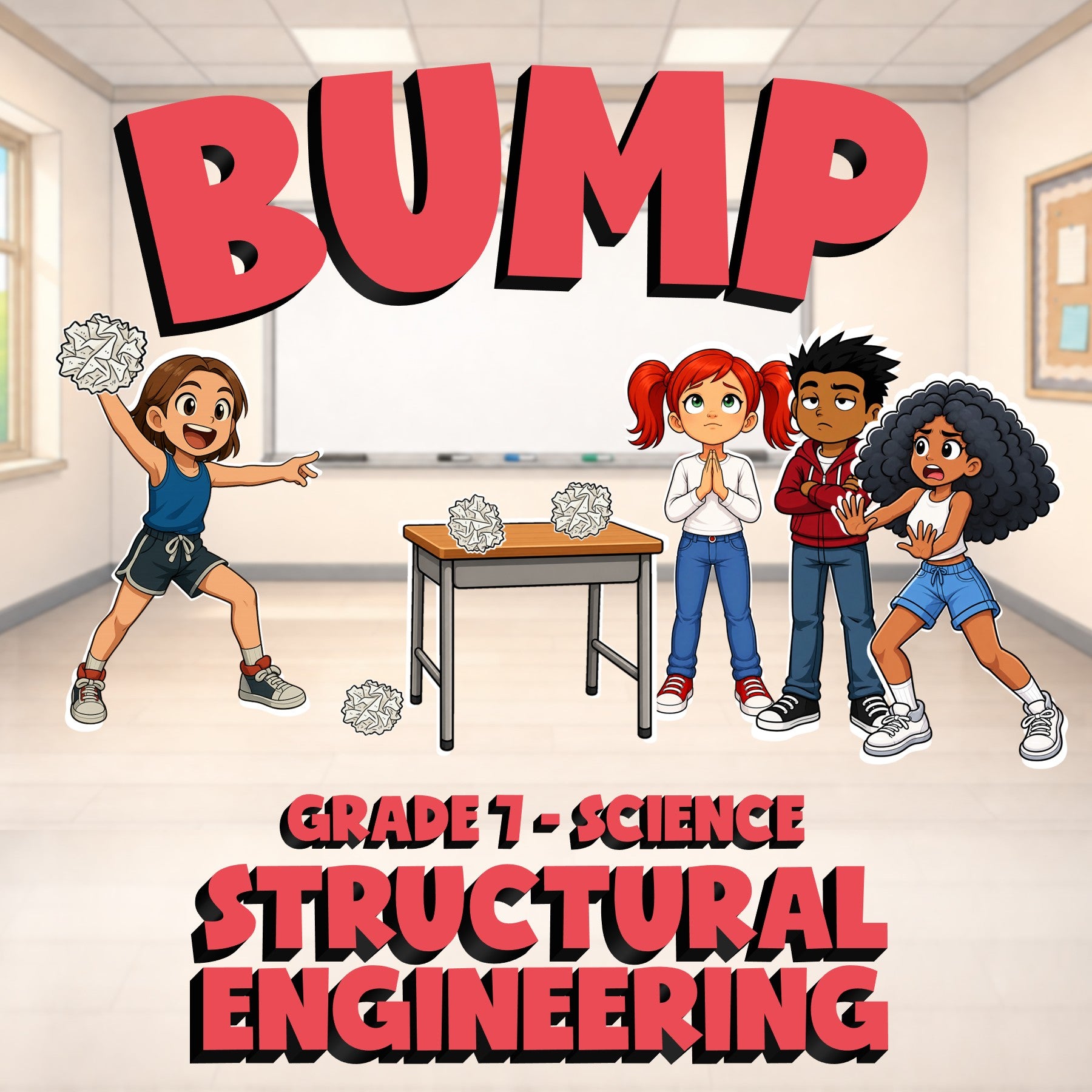 Structural Engineering BUMP Science Game - No Prep Grade 7 Review Activity