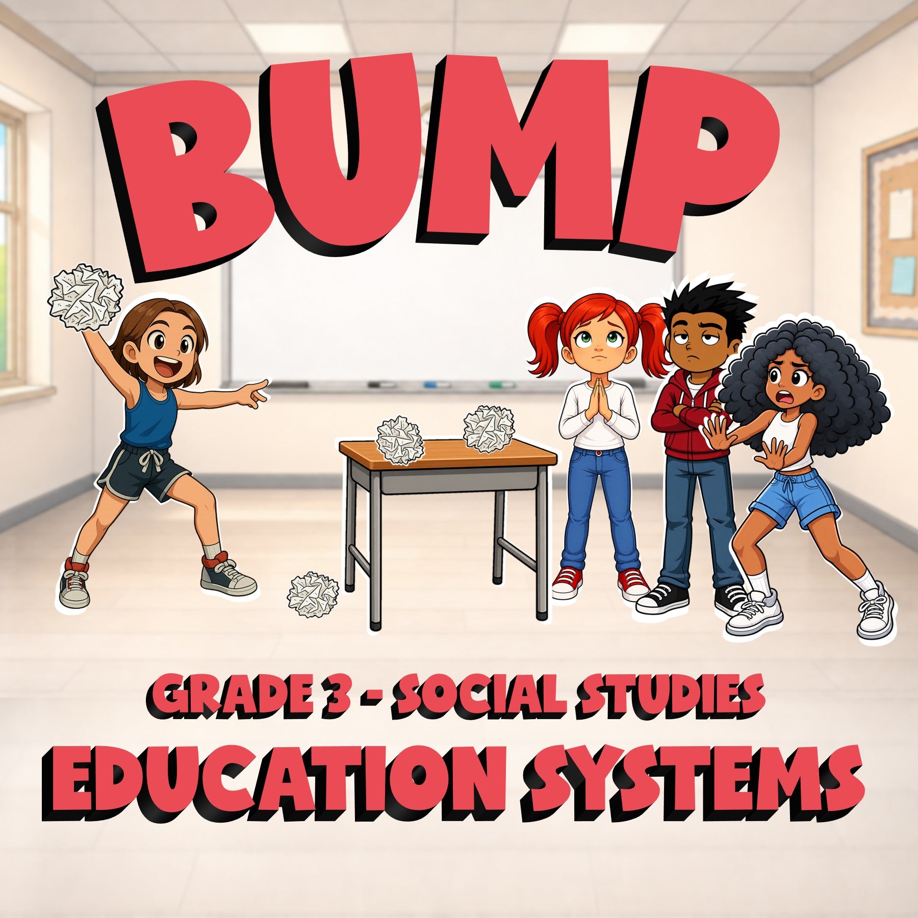 Education Systems BUMP Socials Game - No Prep Grade 3 Review Activity