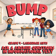 Ask & Answer Questions in Informational Text BUMP ELA Game - No Prep Grade 4