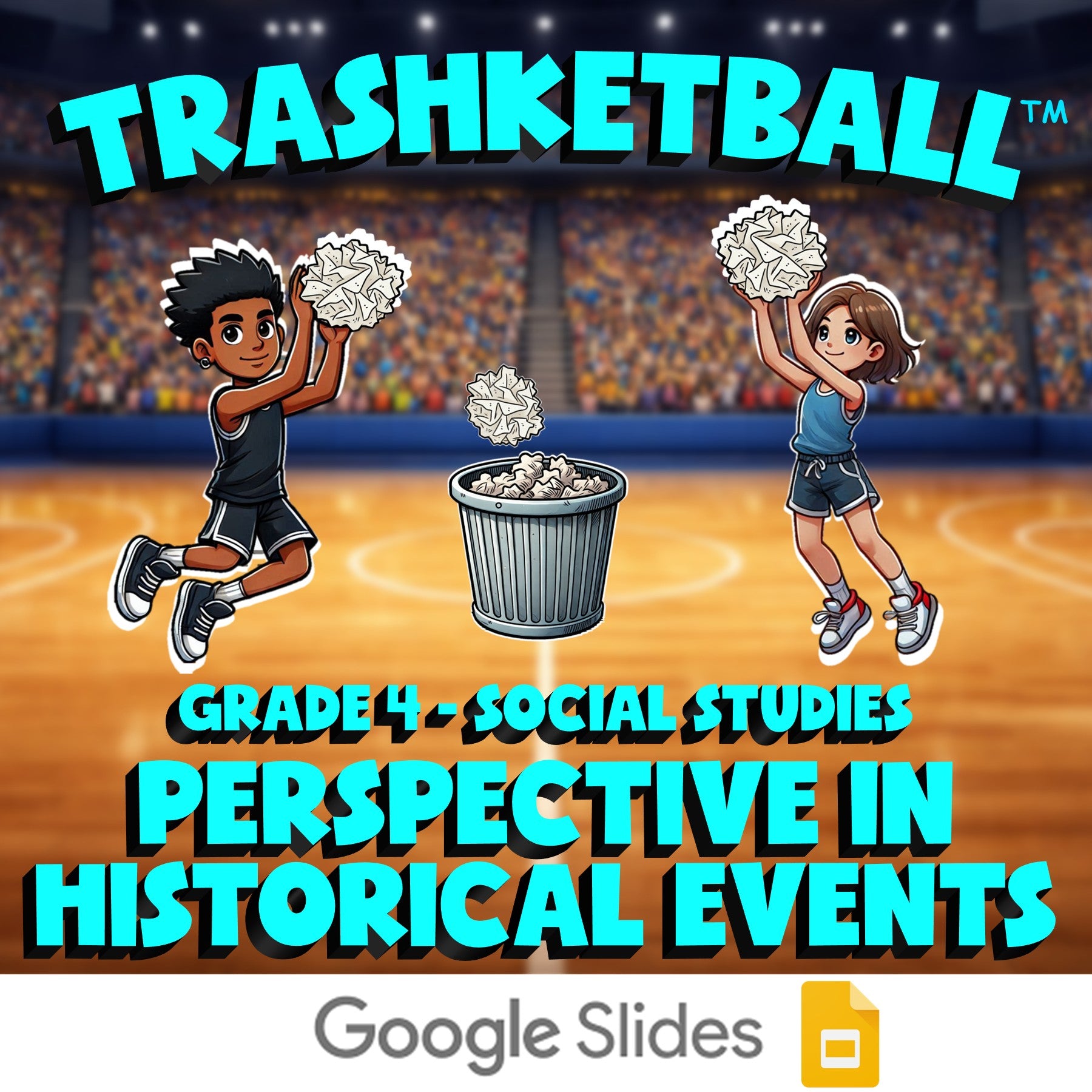 Perspective in Historical Events TRASHKETBALL Socials Game - No Prep Grade 4