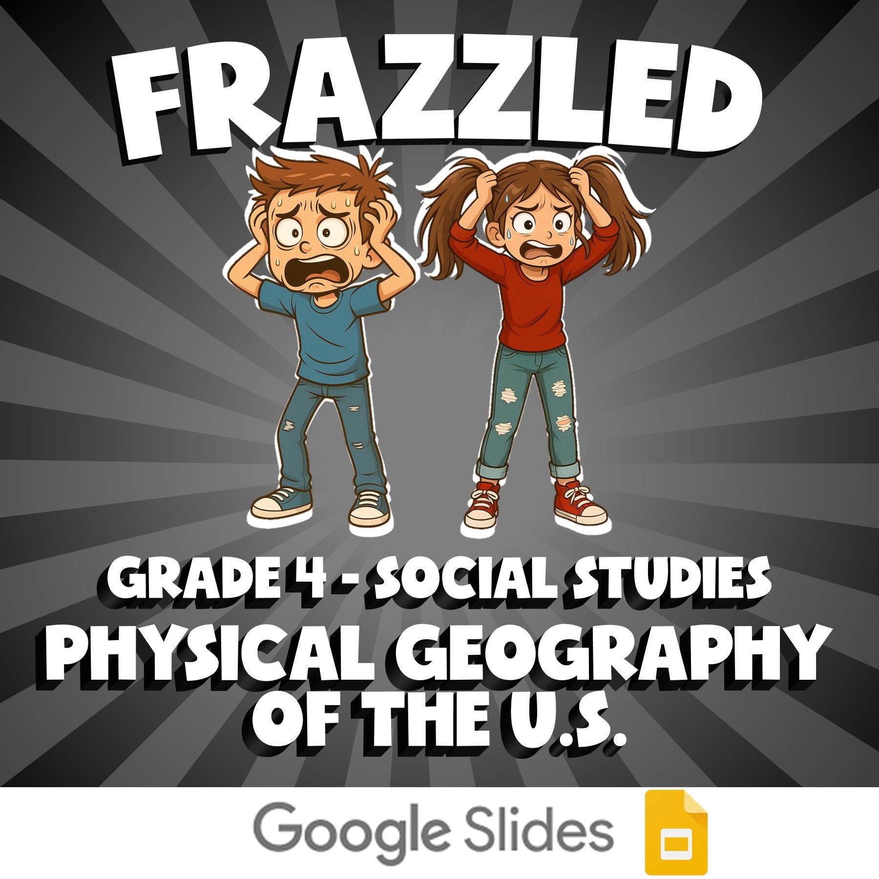 Physical Geography of the U.S. FRAZZLED Socials Game - No Prep Grade 4 Review