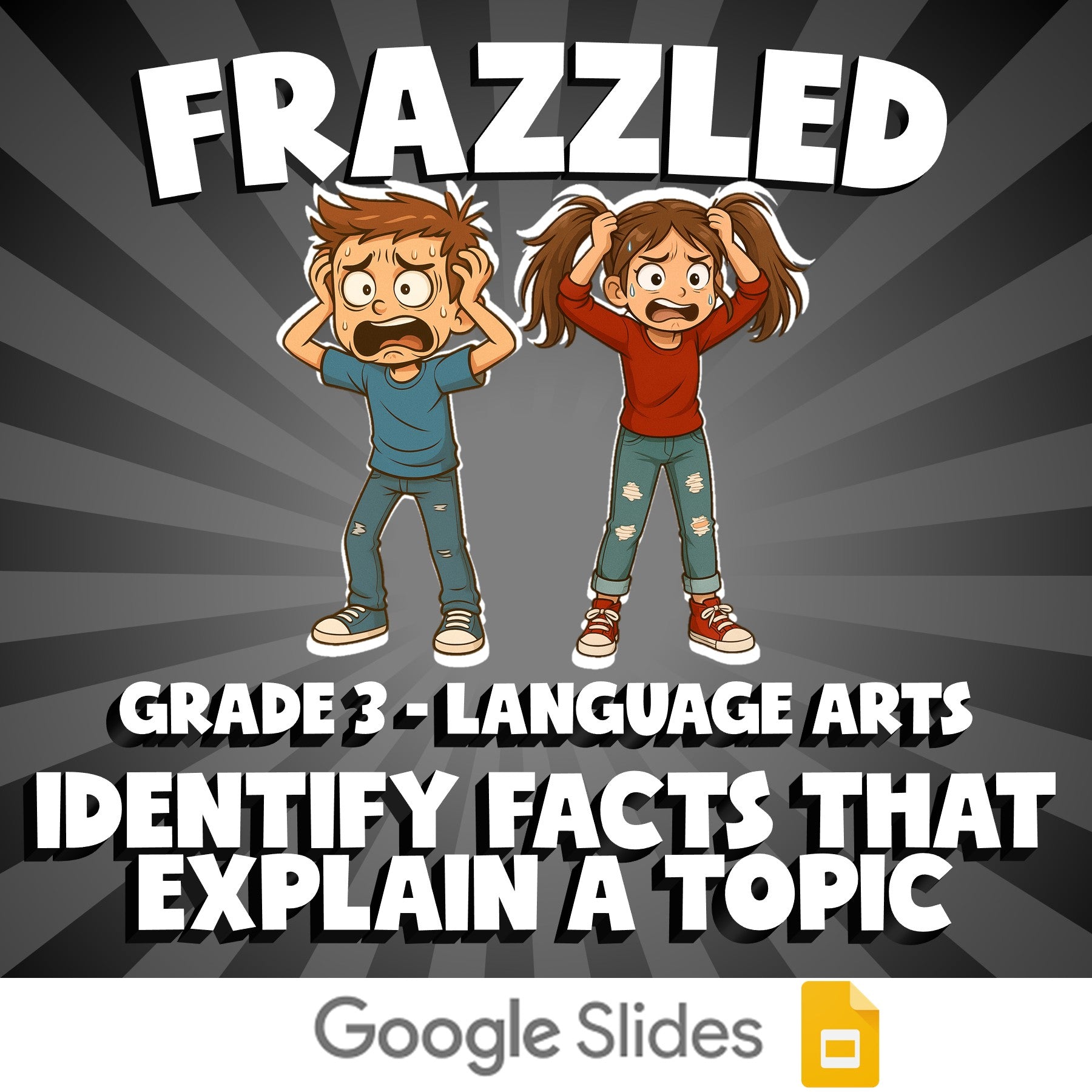 Identify Facts That Explain a Topic FRAZZLED ELA Game - No Prep Grade 3 Review