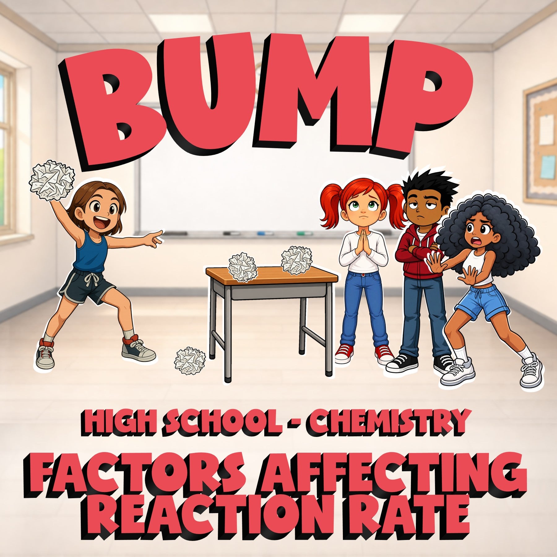 Factors Affecting Reaction Rate BUMP Science Game - No Prep Chemistry Review