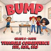 Triangle Congruence SSS, ASA, SAS BUMP Math Game - No Prep Grade 8 Review