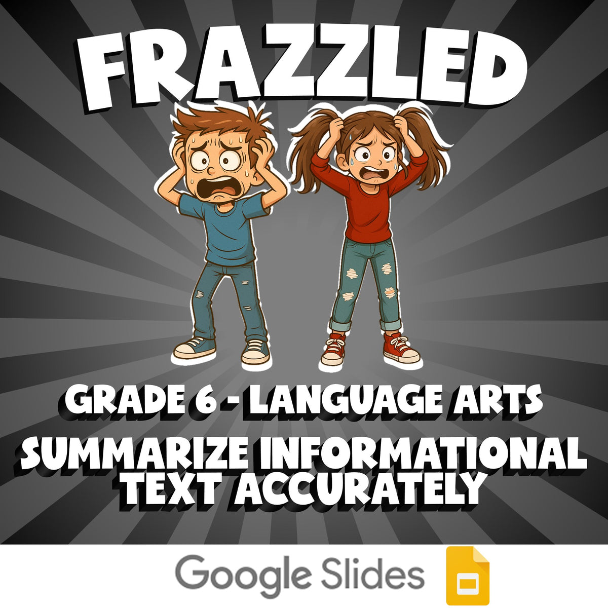 Summarize Informational Text Accurately FRAZZLED ELA Game - No Prep Grade 6