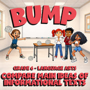Compare Main Ideas of Informational Texts BUMP ELA Game - No Prep Grade 6 Review