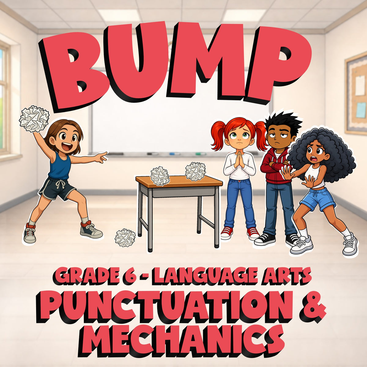 Punctuation & Mechanics BUMP ELA Game - No Prep Grade 6 Review Activity