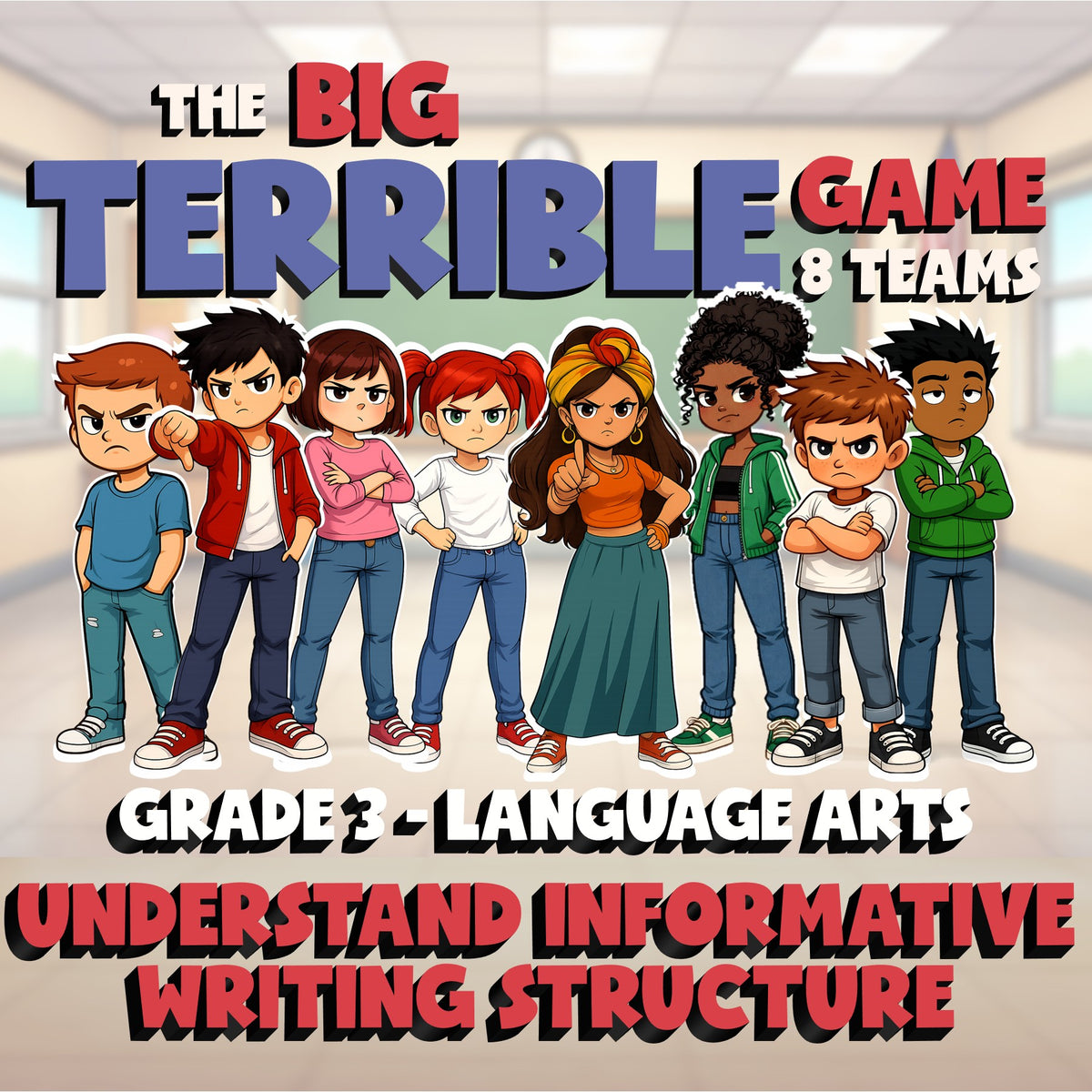 Understand Informative Writing Structure BIG TERRIBLE GAME - Grade 3 ELA Review