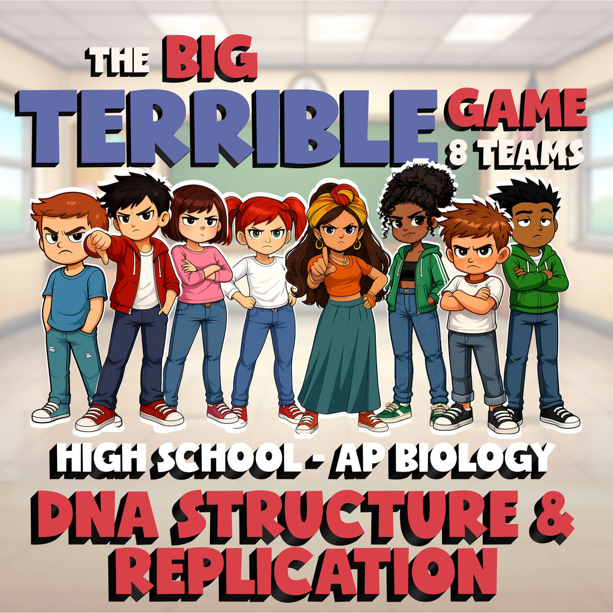 DNA Structure & Replication BIG TERRIBLE GAME - AP Biology Science Review