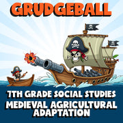 Medieval Agricultural Adaptation GRUDGEBALL Socials Game - No Prep Grade 7