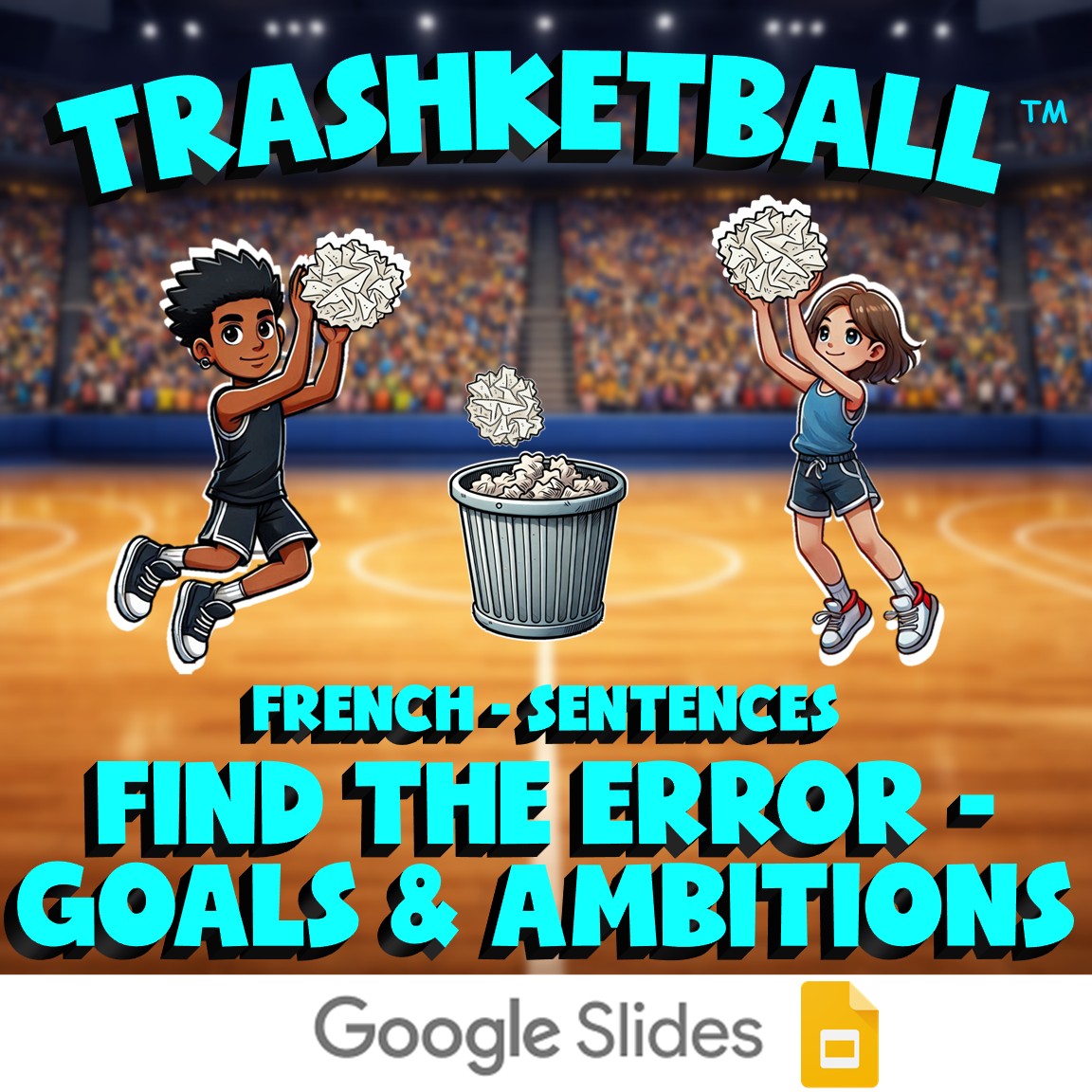 Find the Error - Goals & Ambitions TRASHKETBALL French Game - No Prep Exercise