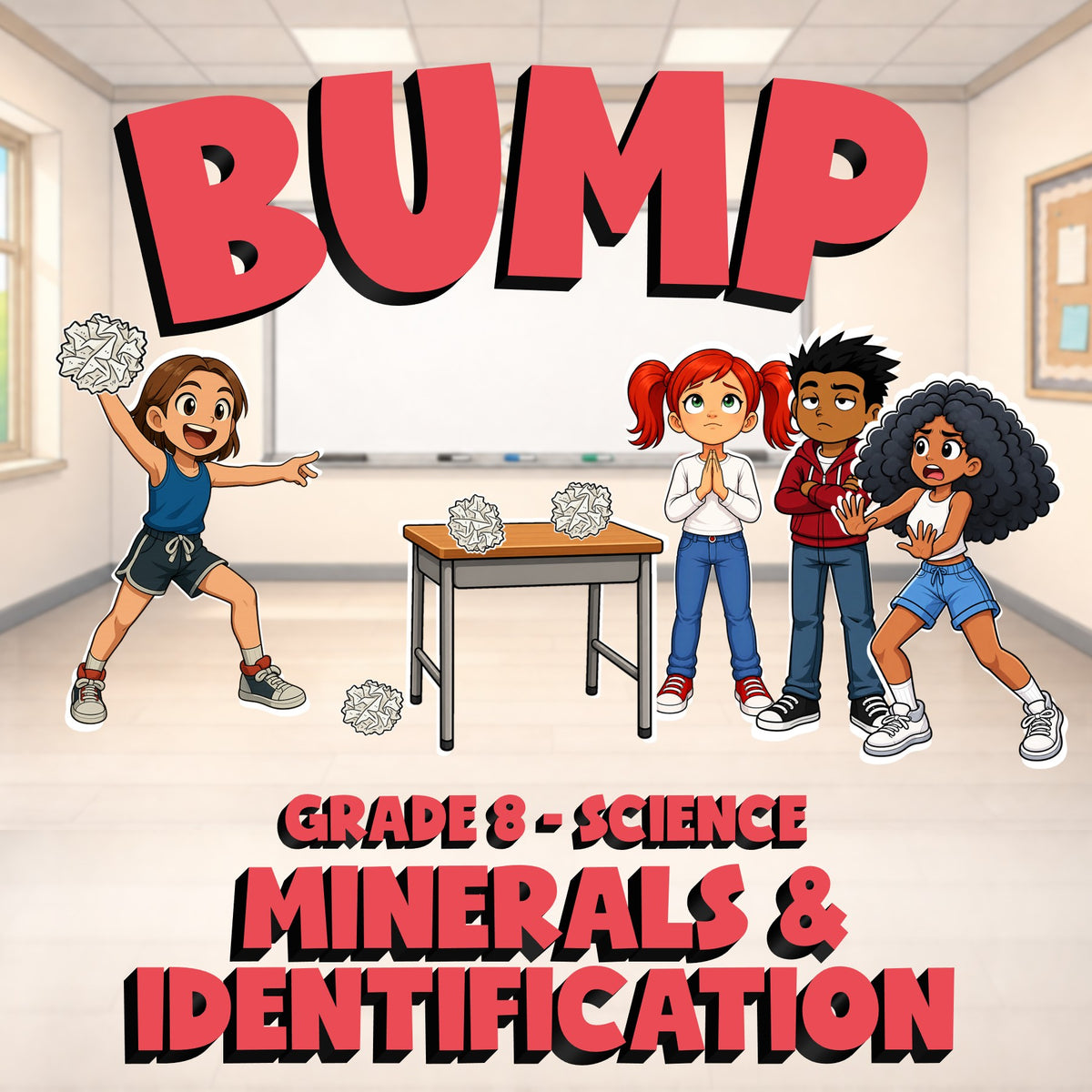Minerals & Identification BUMP Science Game - No Prep Grade 8 Review Activity