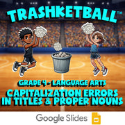 Capitalization Errors in Titles & Proper Nouns TRASHKETBALL ELA Game - Grade 4