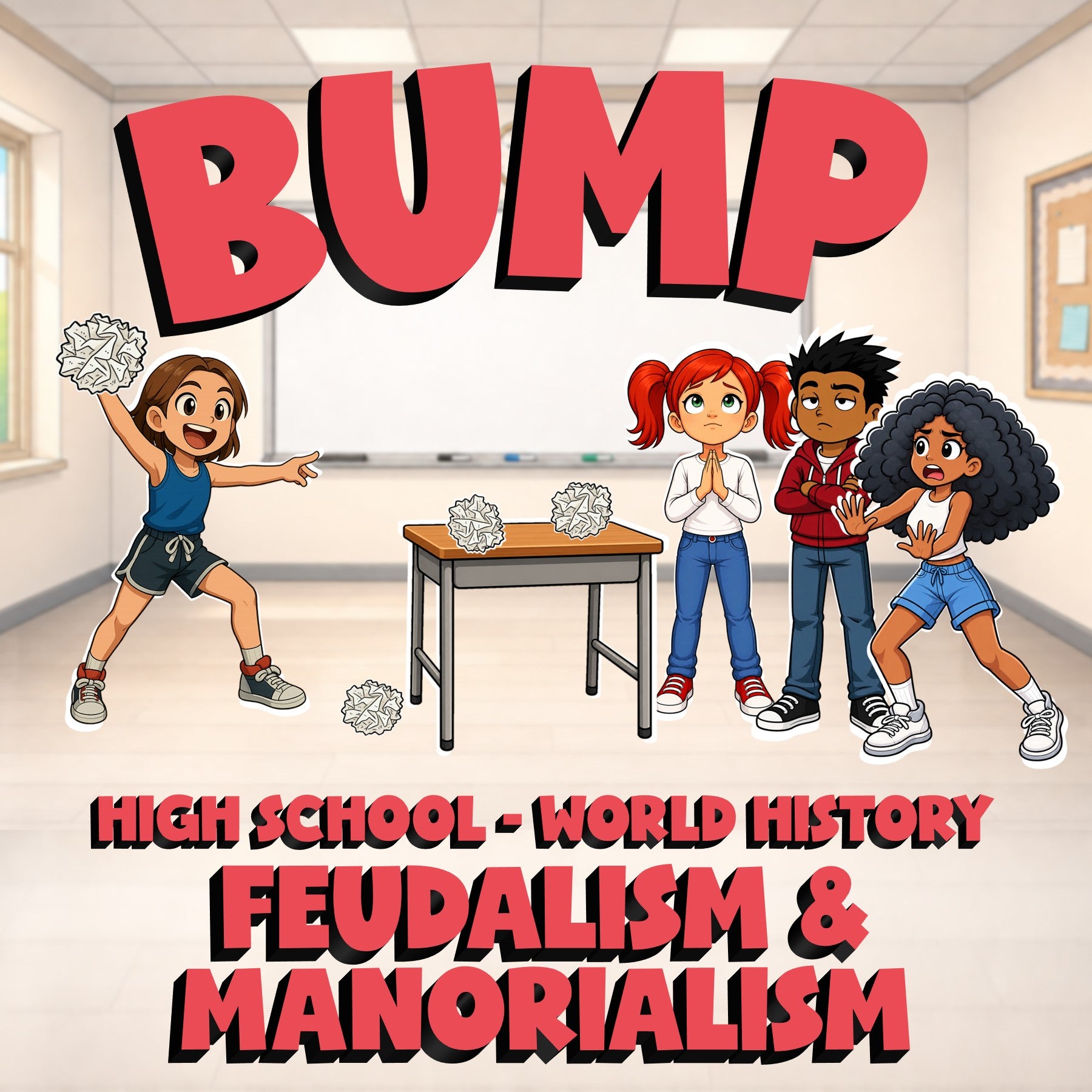Feudalism & Manorialism BUMP Game - No Prep World History Review Activity