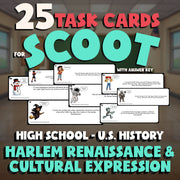 Harlem Renaissance & Cultural Expression SCOOT TASK CARDS U.S. History Game