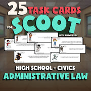 Administrative Law SCOOT TASK CARDS Civics Game - No Prep Review Activity
