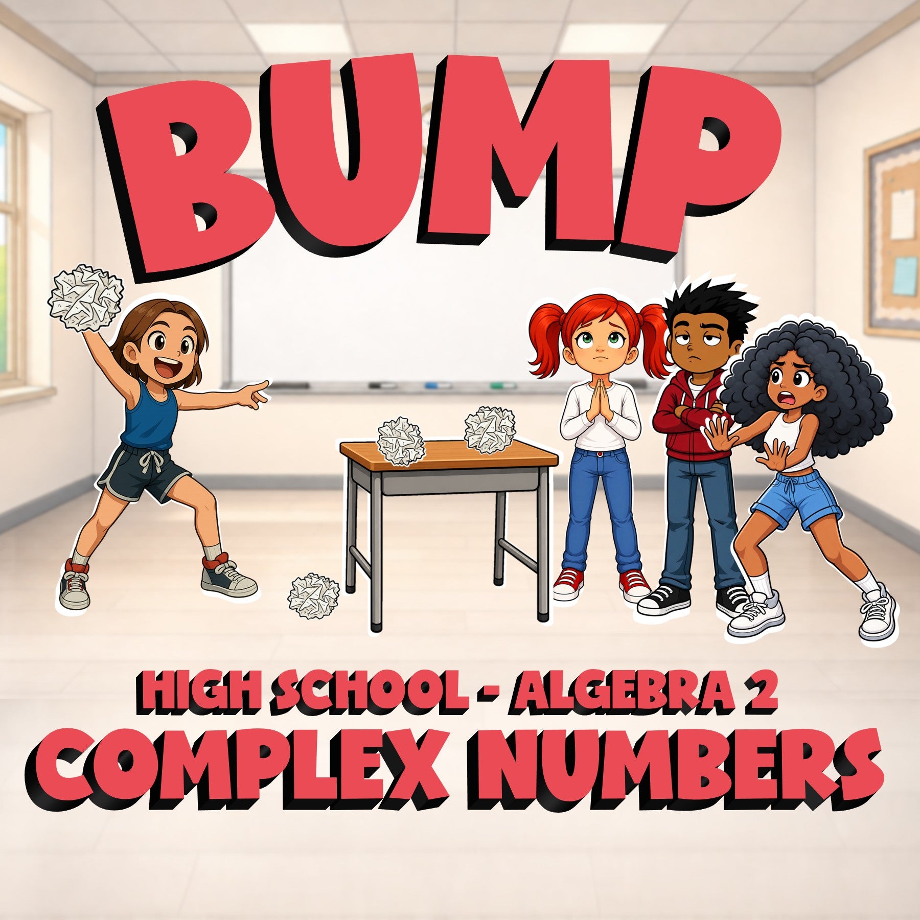 Complex Numbers BUMP Math Game - No Prep Algebra 2 Review Activity