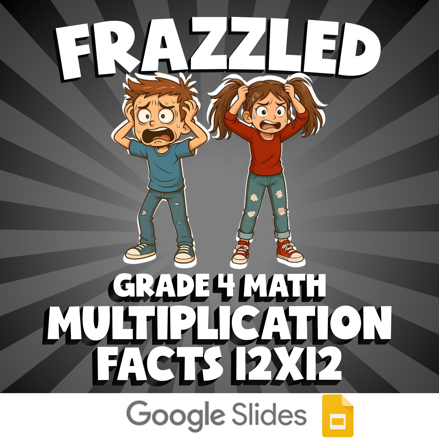 Multiplication Facts 12x12 FRAZZLED Math Game - No Prep Grade 4 Review Activity