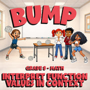 Interpret Function Values in Context BUMP Math Game - No Prep Grade 8 Review