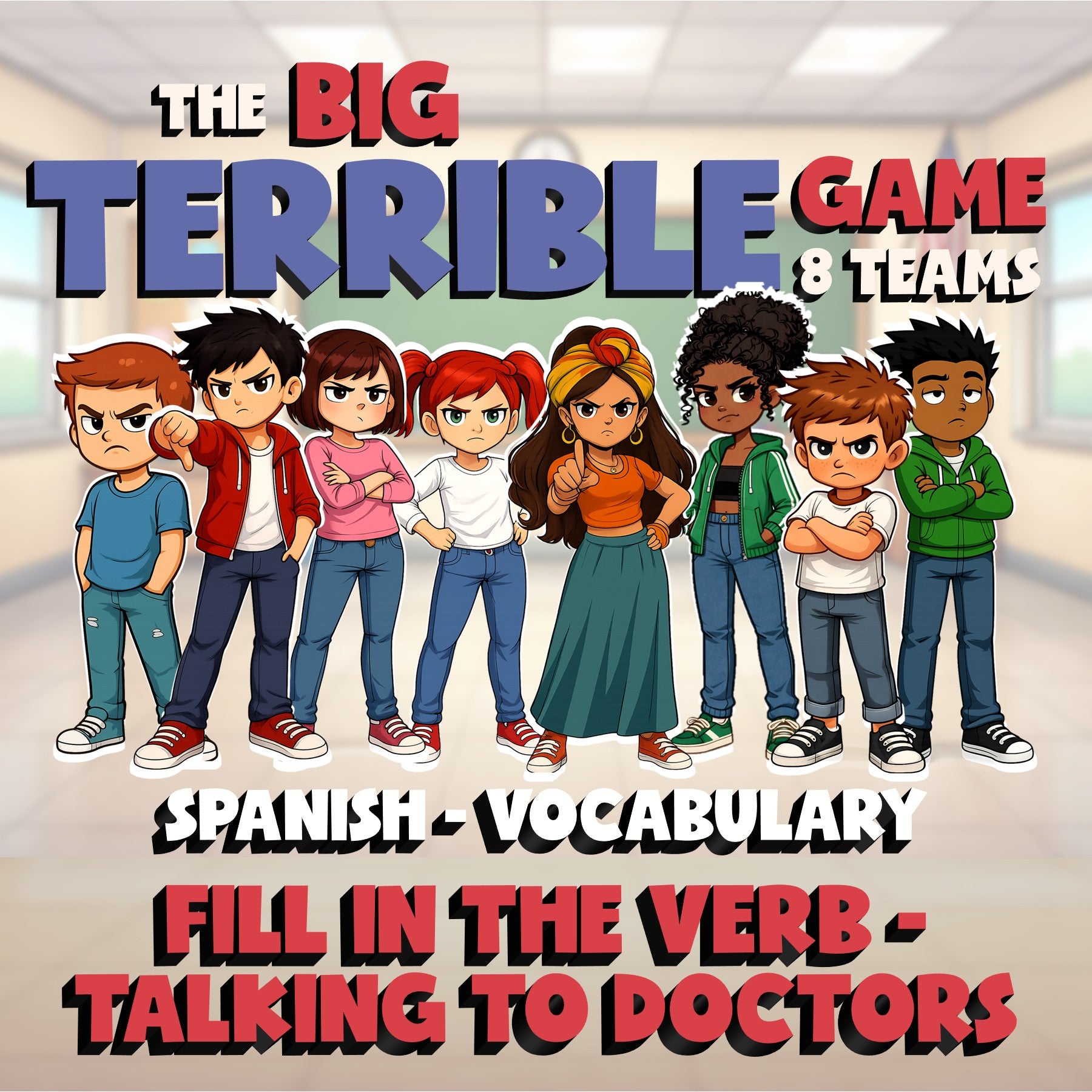 Fill In The Verb - Talking to Doctors BIG TERRIBLE GAME - Spanish Exercise