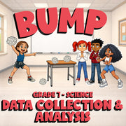 Data Collection & Analysis BUMP Science Game - No Prep Grade 7 Review Activity