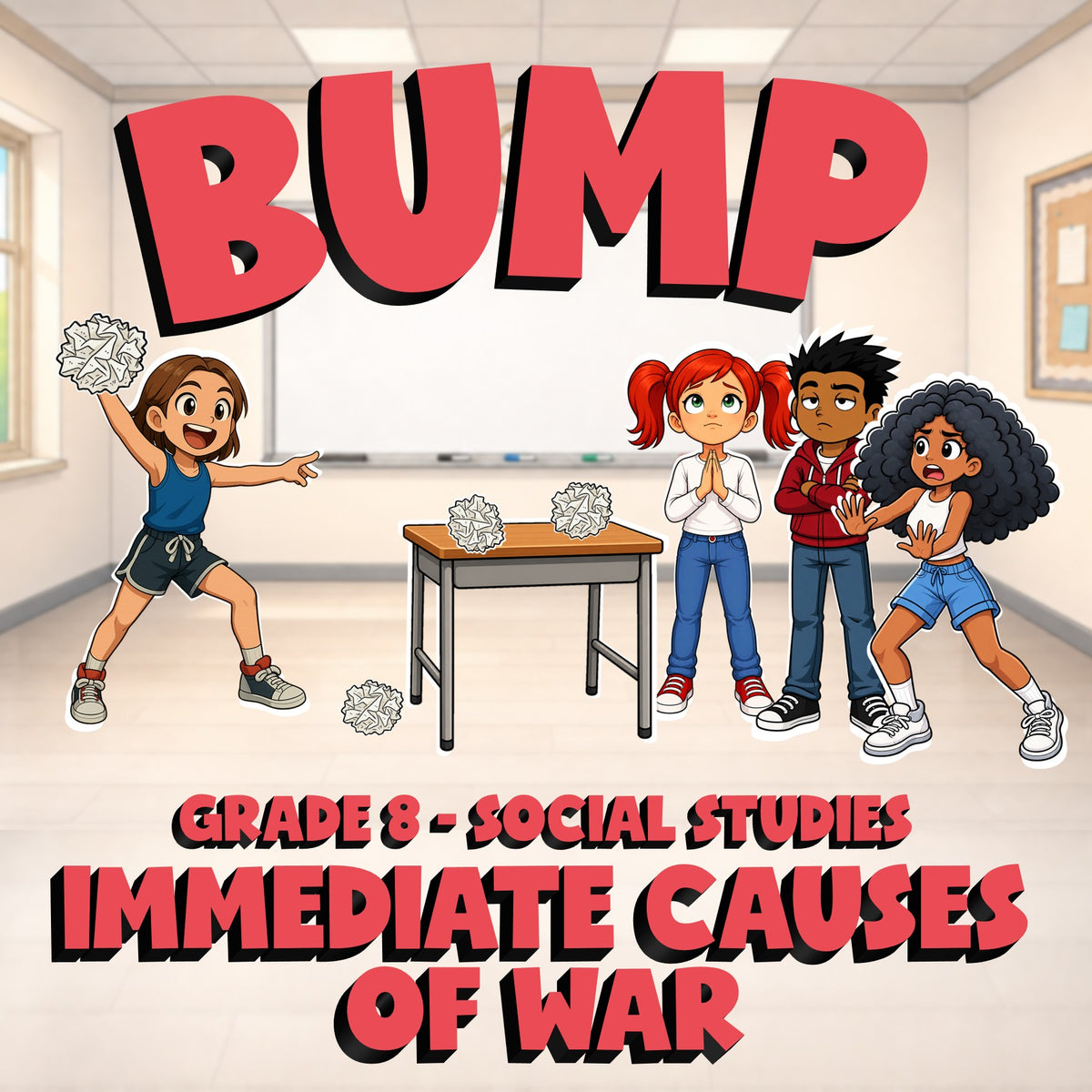 Immediate Causes of War BUMP Socials Game - No Prep Grade 8 Review Activity