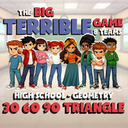 30 60 90 Triangle BIG TERRIBLE GAME - No Prep Geometry Math Review Activity
