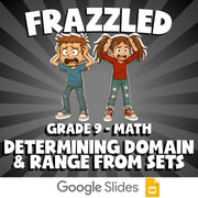Determining Domain & Range from Sets FRAZZLED Math Game - No Prep Grade 9 Review