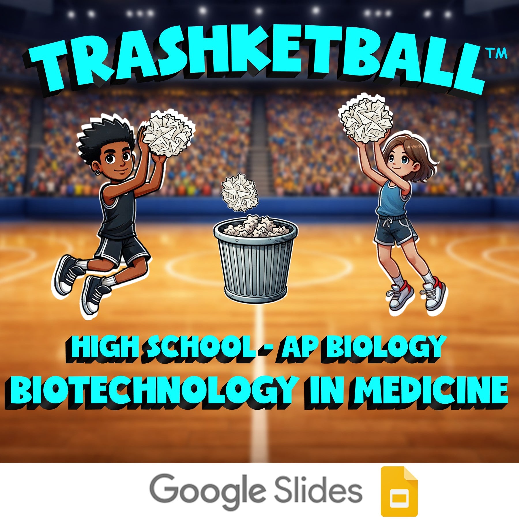 Biotechnology in Medicine TRASHKETBALL Science Game - No Prep AP Biology Review