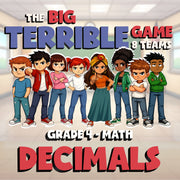Decimals BIG TERRIBLE GAME - No Prep Grade 4 Math Review Activity