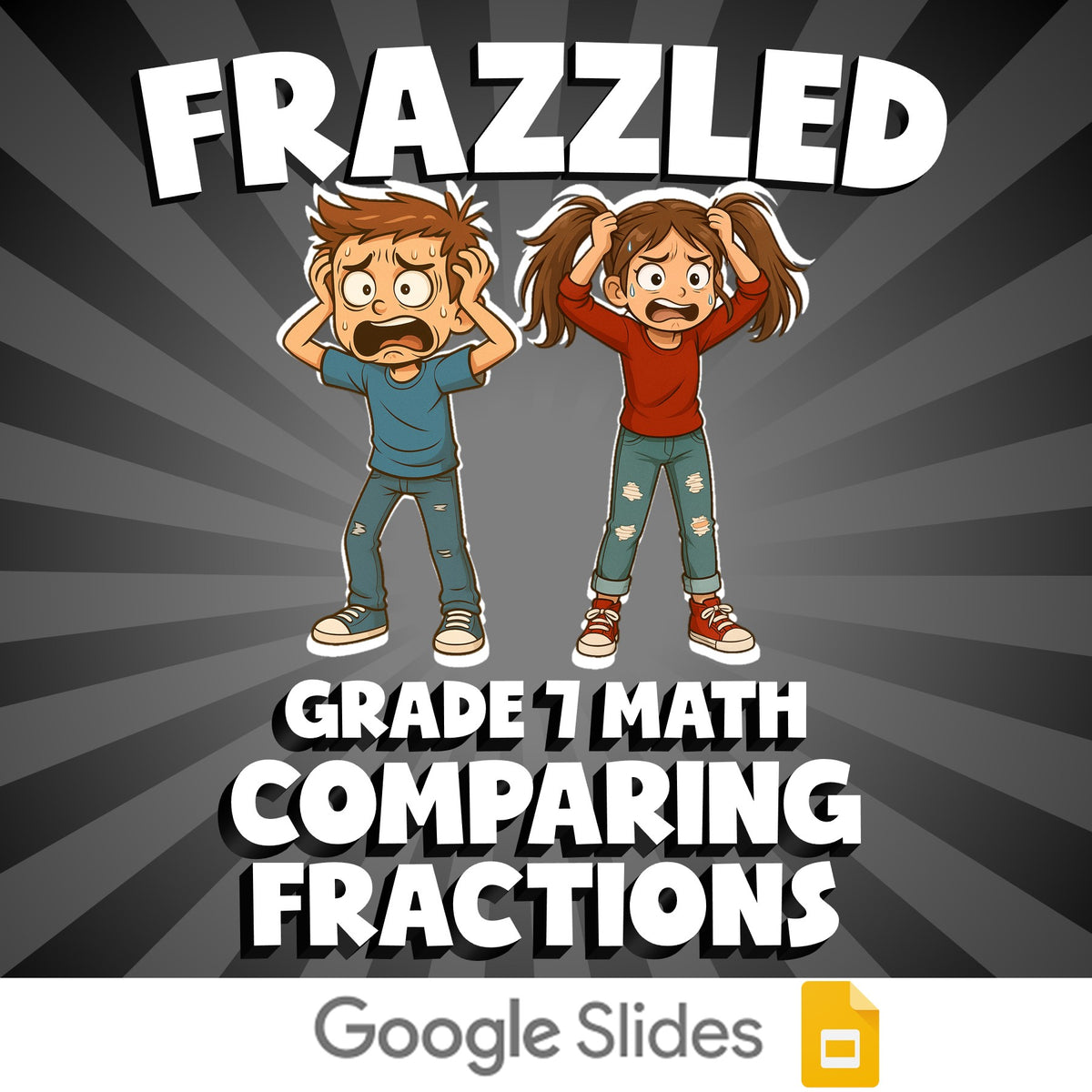 Comparing Fractions FRAZZLED Math Game - No Prep Grade 7 Review Activity