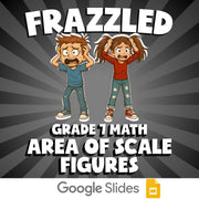 Area of Scale Figures FRAZZLED Math Game - No Prep Grade 7 Review Activity