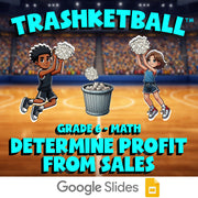 Determine Profit from Sales TRASHKETBALL Math Game - No Prep Grade 6 Review