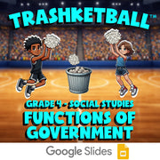 Functions of Government TRASHKETBALL Socials Game - No Prep Grade 4 Review