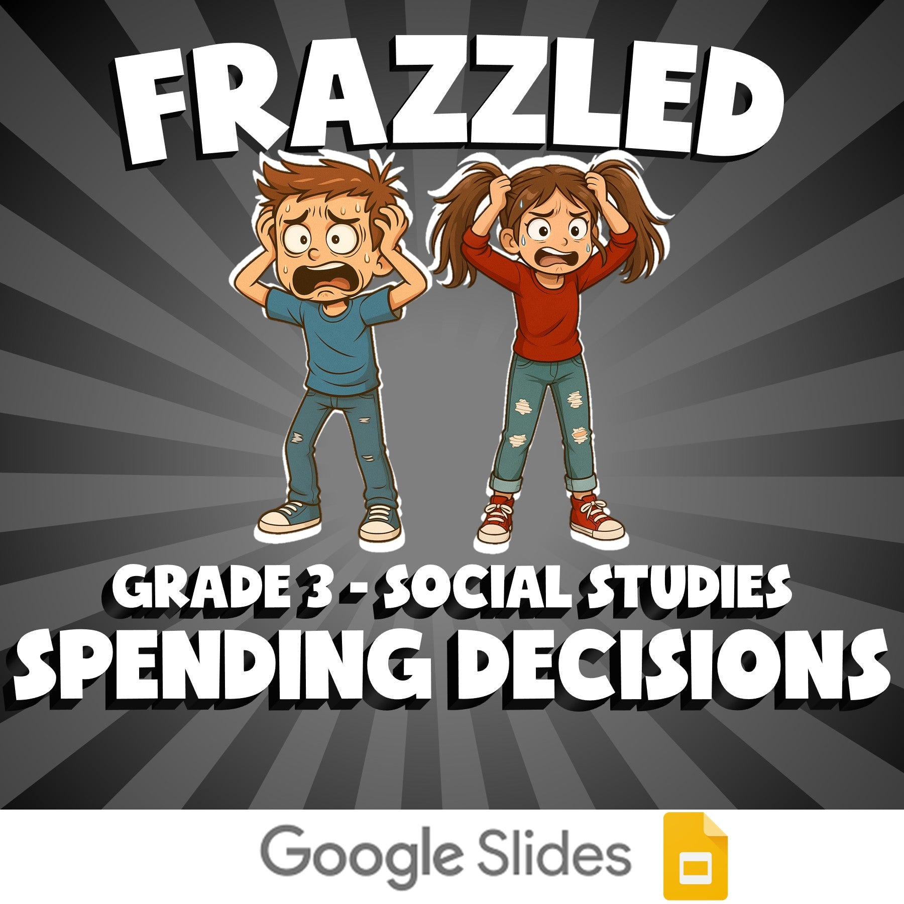 Spending Decisions FRAZZLED Socials Game - No Prep Grade 3 Review Activity