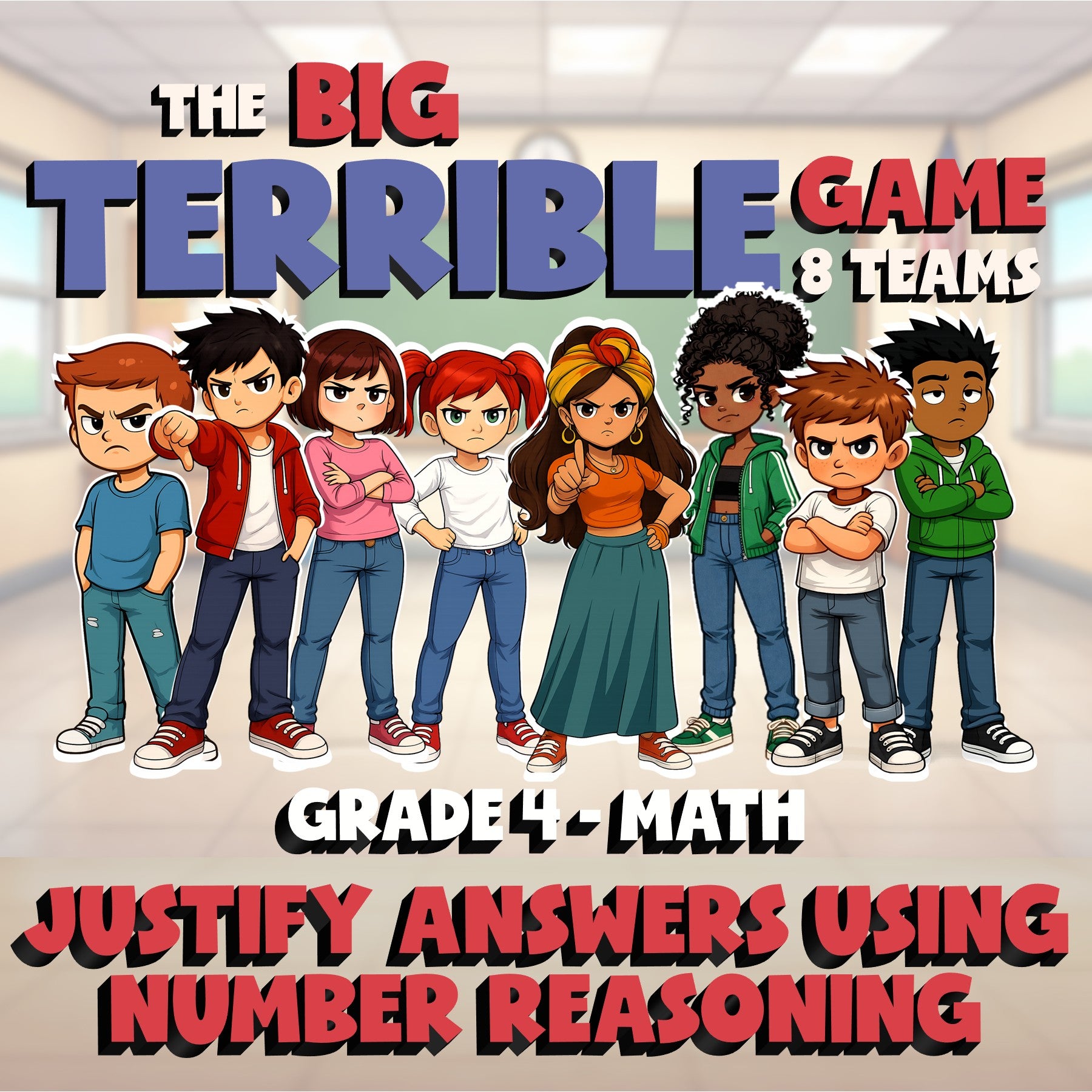 Justify Answers Using Number Reasoning BIG TERRIBLE GAME - Grade 4 Math Review