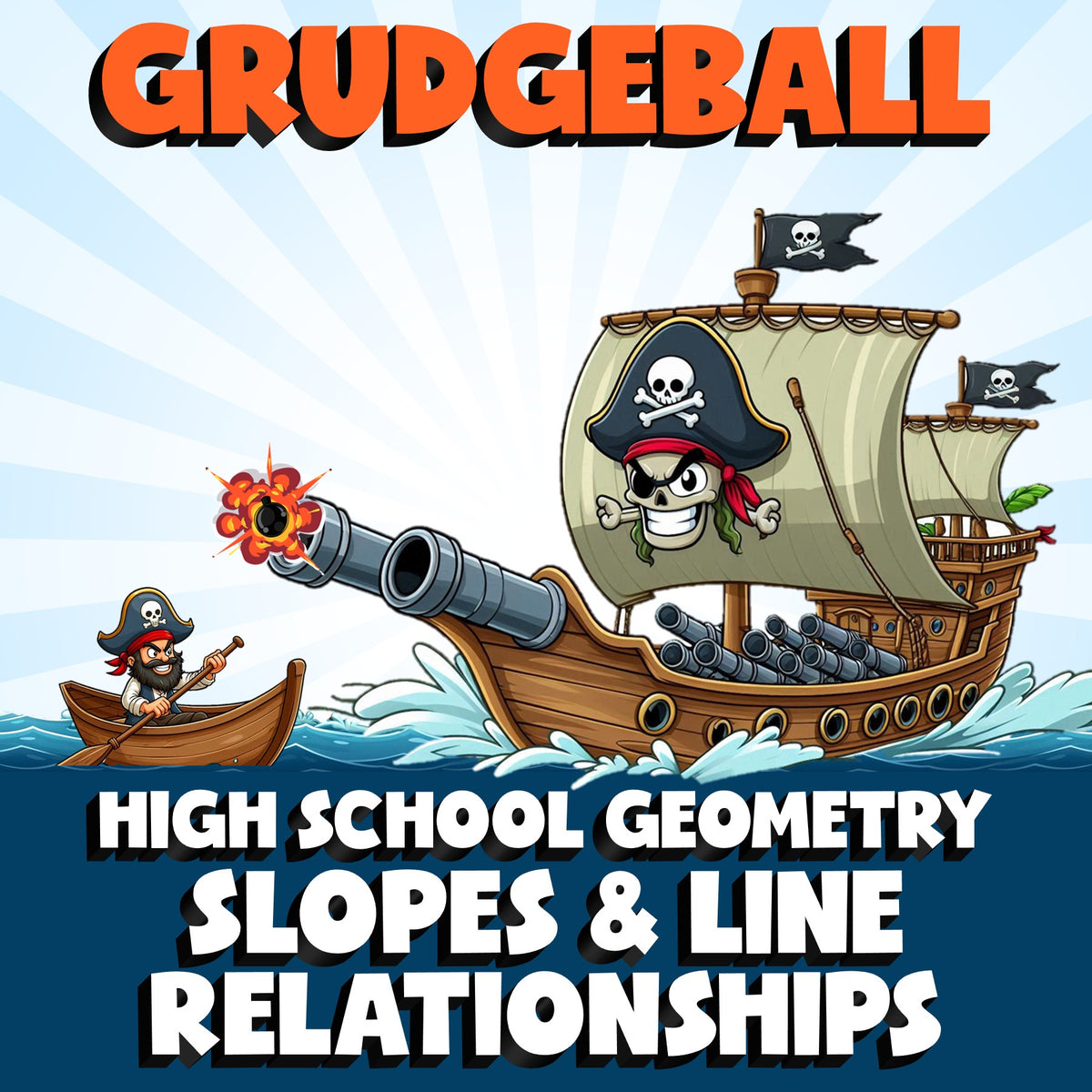 Slopes & Line Relationships GRUDGEBALL Math Game - No Prep Geometry Review