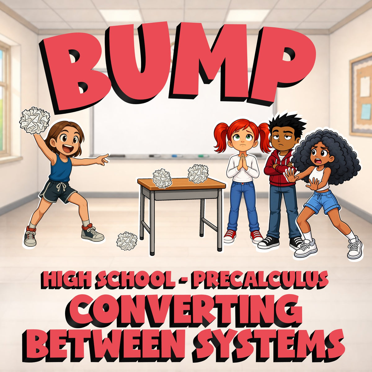 Converting Between Systems BUMP Math Game - No Prep PreCalculus Review Activity