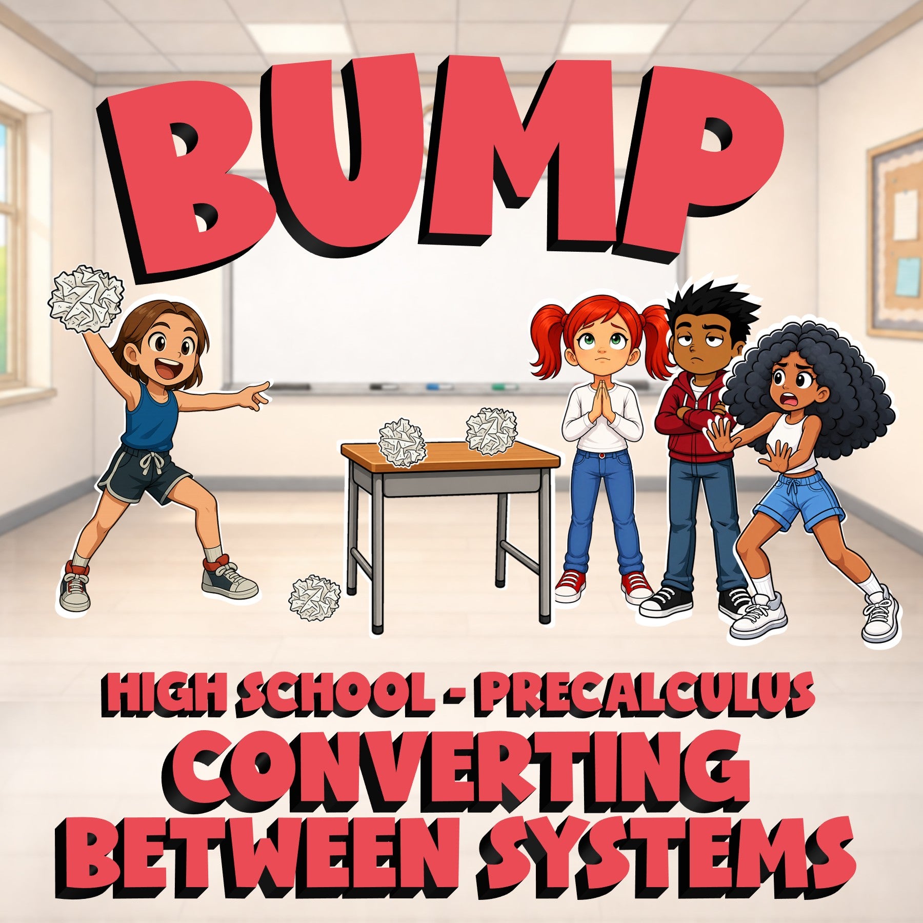 Converting Between Systems BUMP Math Game - No Prep PreCalculus Review Activity