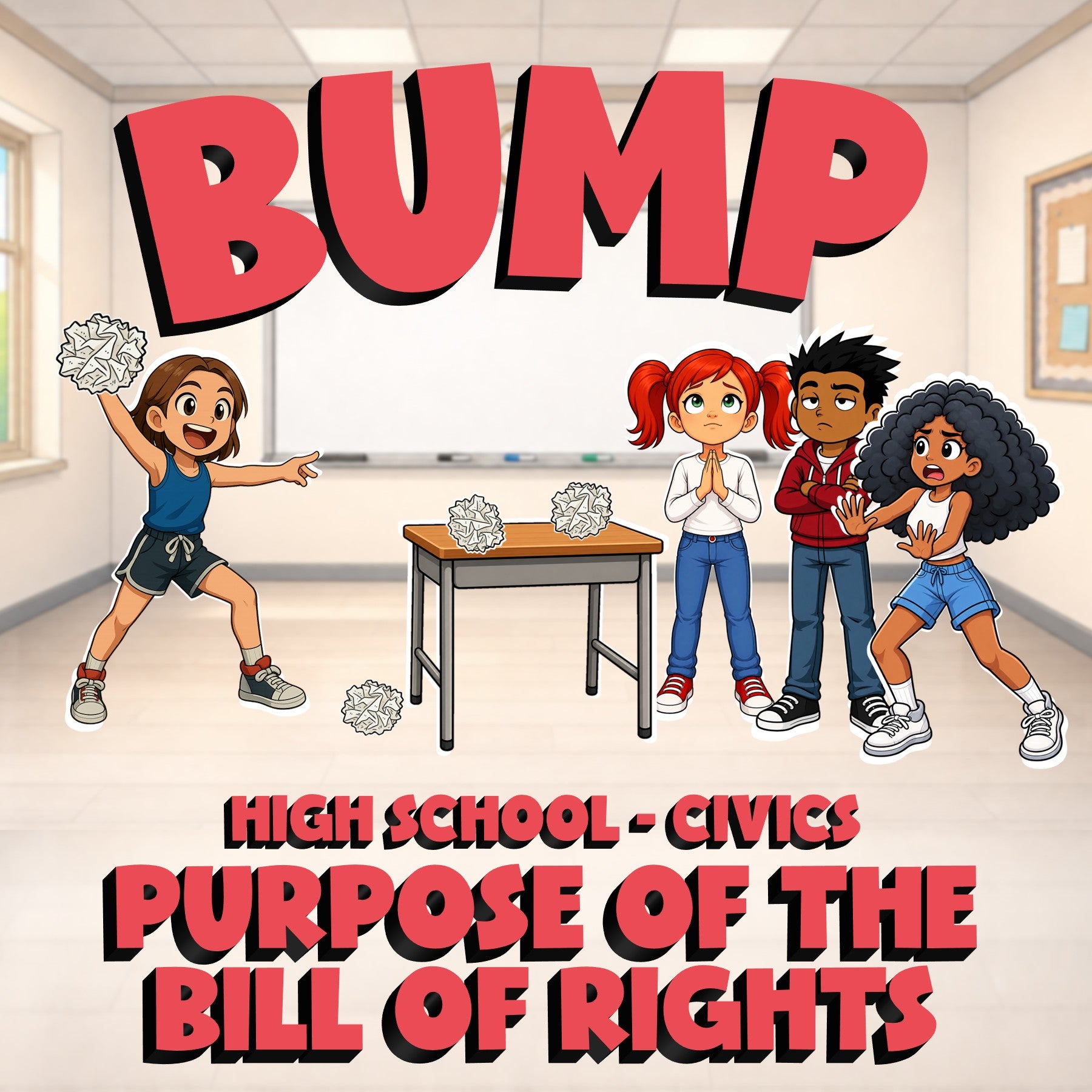 Purpose of the Bill of Rights BUMP Civics Game - No Prep Review Activity
