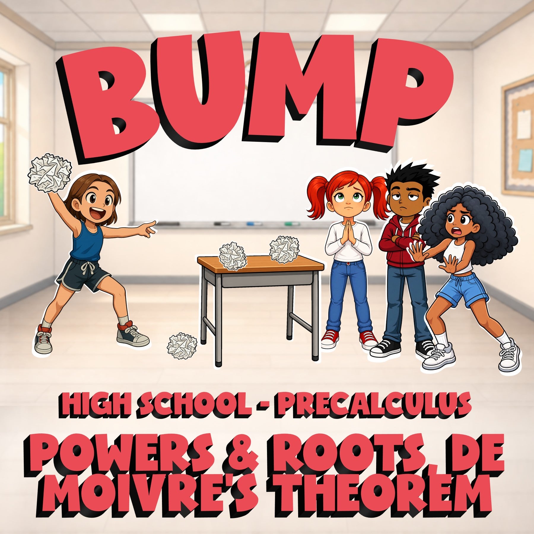 Powers & Roots, De Moivre’s Theorem BUMP Math Game - No Prep PreCalculus Review