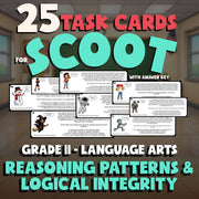 Reasoning Patterns & Logical Integrity SCOOT TASK CARDS ELA Game - Grade 11