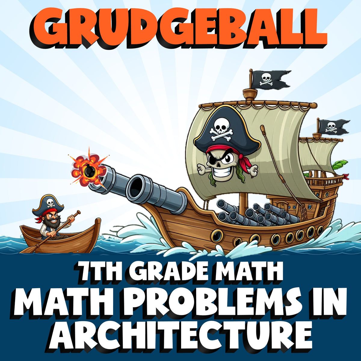 Math Problems in Architecture GRUDGEBALL Math Game - No Prep Grade 7 Review
