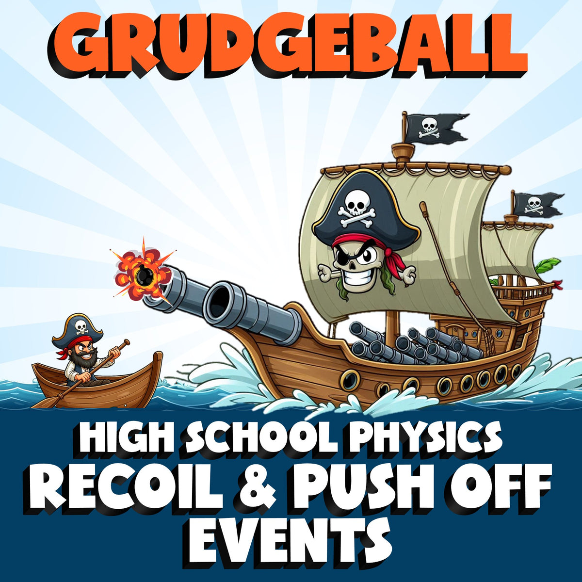 Recoil & Push Off Events GRUDGEBALL Science Game - No Prep Physics Review