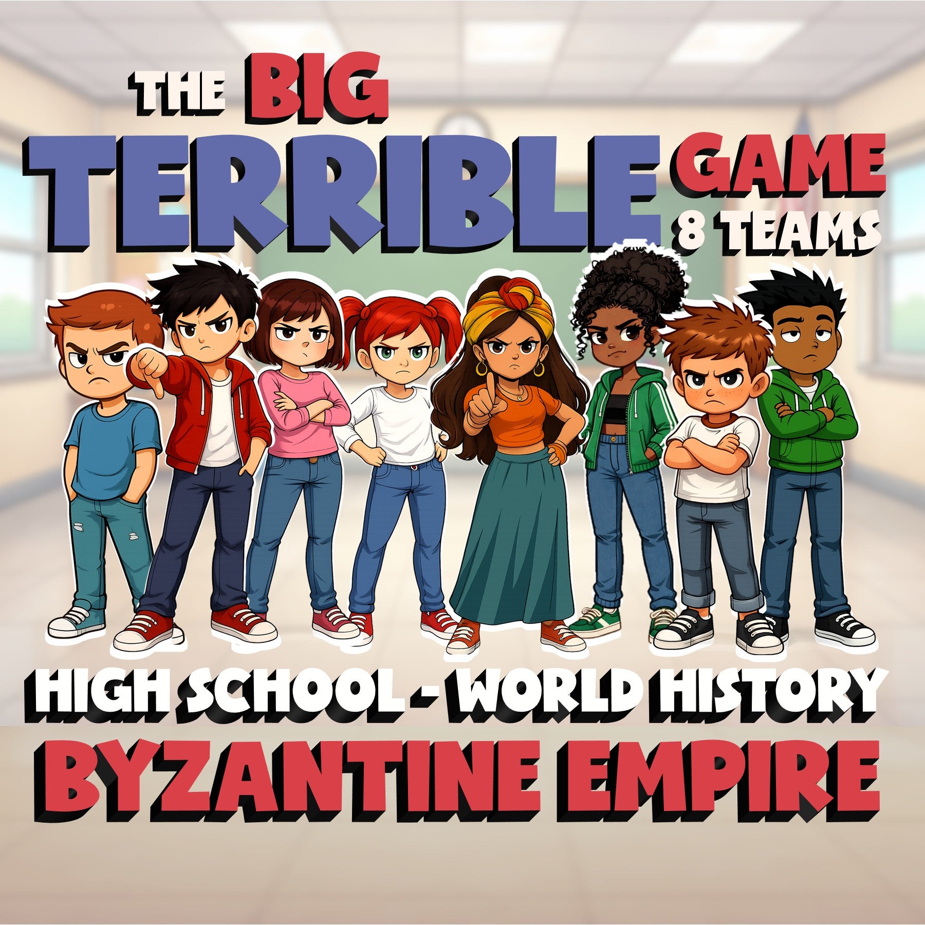 Byzantine Empire BIG TERRIBLE GAME - No Prep World History Review Activity